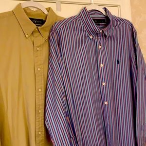 Two Ralph Lauren dress shirts